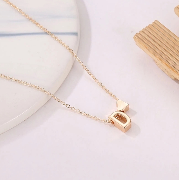 Heart Letter Collar Stacking Layering Pendant - Picture 5 of 9